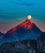 08 MOON RISING OVER THE DOLOMITES By David Brace - HIGHLY COMMENDED