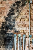 Site of an old chimney flue