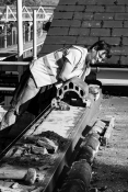 Demanding work on a roof