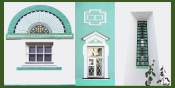 09 VIENNESE WINDOWS TRIPTYCH by Denise Barrett