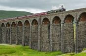 THE DALESMAN PASSING OVER RIBBLEHEAD VIADUCT by Pat OBrennan